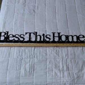 Black 'Bless This Home' Metal Wall Decor